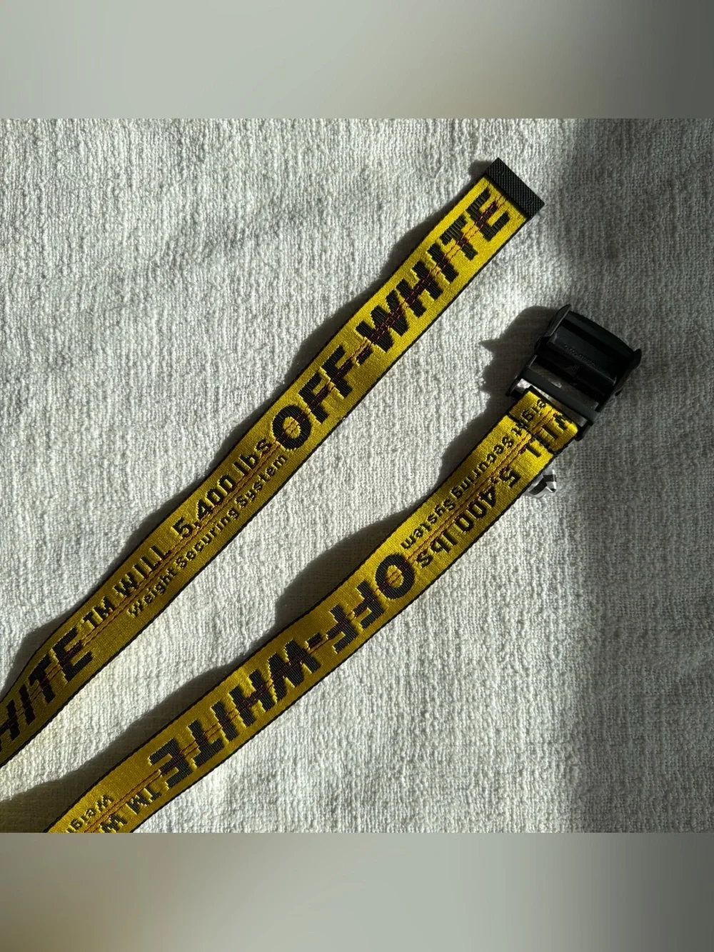 Off-White Yellow and Black Industrial Belt